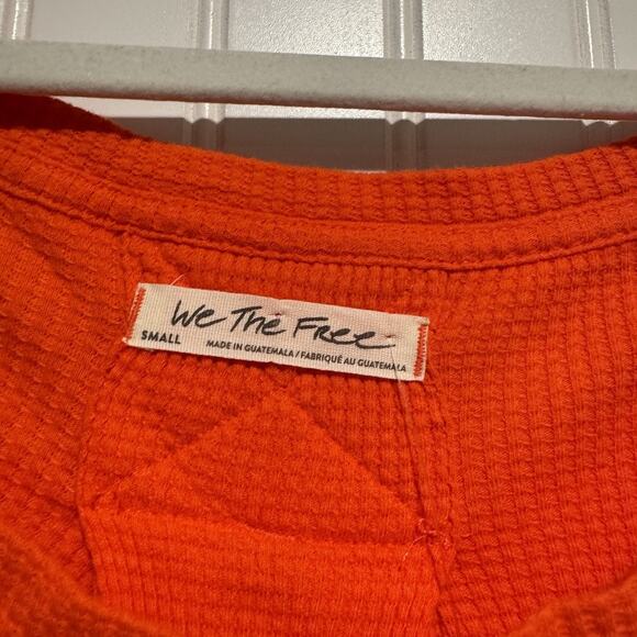 Free People We The Free Snowy Thermal Heatwave Orange NEW Size Small - Picture 4 of 8